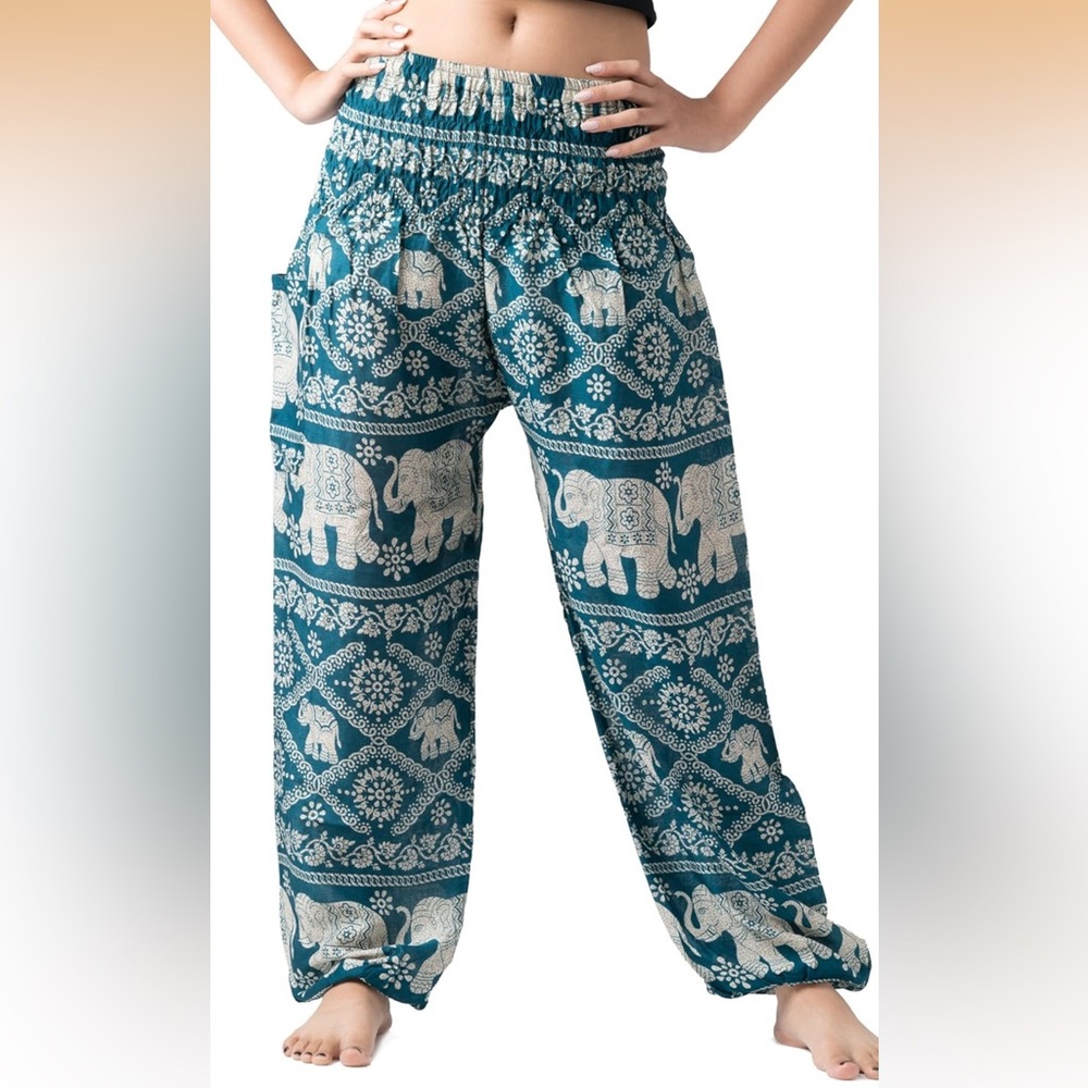 B BANGKOK PANTS Harem Pants Women Yoga Boho Clothes with Pockets